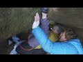 Shauna Coxsey tries crack climbing with Pete Whittaker