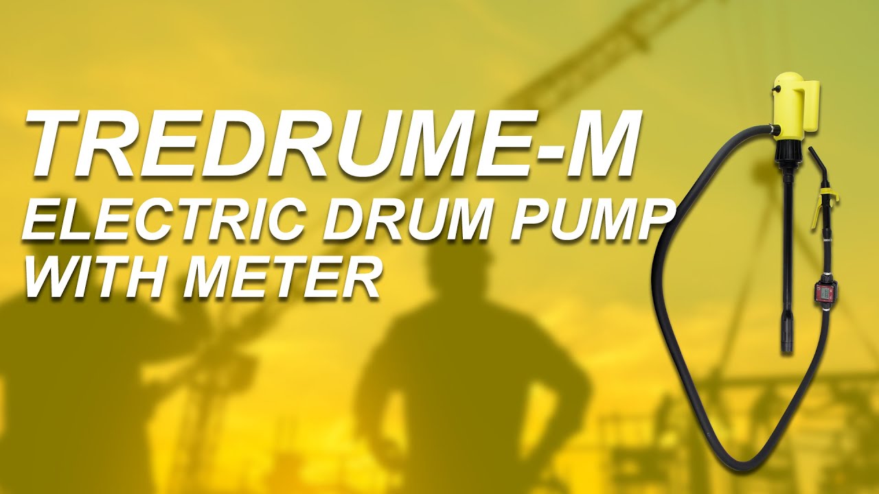 TERA PUMP - TREDRUME-M - Electric Telescopic Fuel  Transfer Drum Pump With Meter