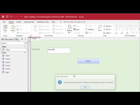 Simple way to make Validation textbox password in Microsoft Access form