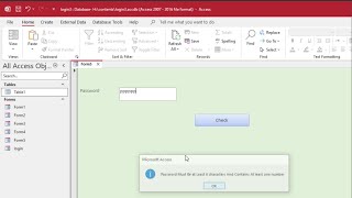 Simple way to make Validation textbox password in Microsoft Access form