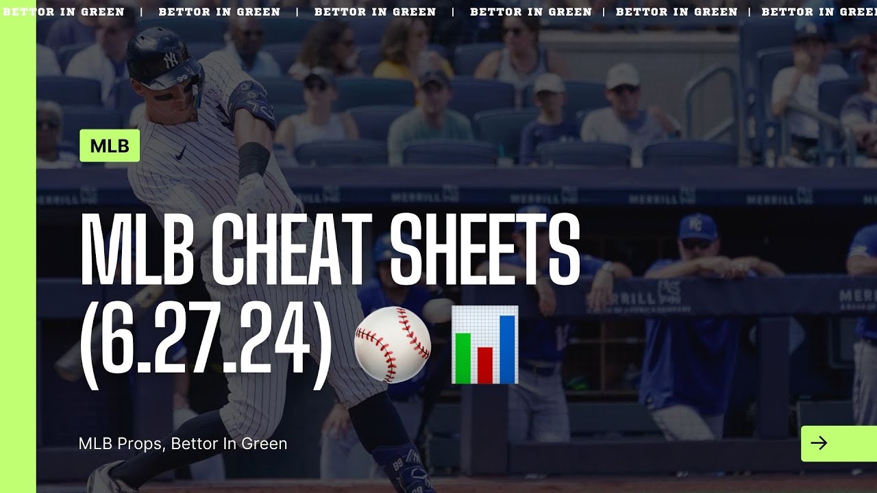 best-mlb-player-props-6-27-24-free-mlb-cheat-sheets-youtube
