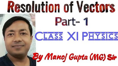 06#Resolution of vectors in 2D &3D #for CBSE, NEET, JEE MAINS AND ADVANCE#By Manoj Gupta (MG)sir