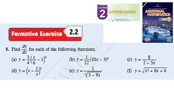Differentiation formative exercise 2.2 Q8 pembezaan latihan formatif 2.2 form 5 kssm textbook spm