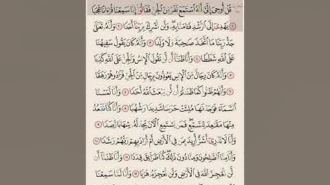 سورة الجن من آيه ١ الى ١٢ مكرره ١٠ مرات بصوت الشيخ علي الحذيفي