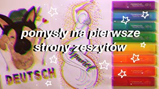 POMYSŁY NA STRONY TYTUŁOWE ZESZYTÓW CZ 2. 💕 Back to School by POLISHNOTES