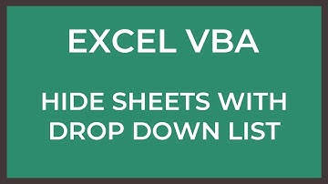 Excel VBA - Hide sheets based on drop down values in excel cell