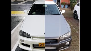 R34 GTT to OEM GTR front conversion (step by step English commentary)