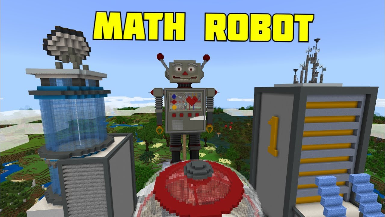 Math Minectaft Build Minecraft Marketplace - Math Robot Map Gameplay - YouTube