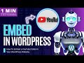 Embed a YouTube Video In WordPress BLOCK THEME | Quick Tutorial