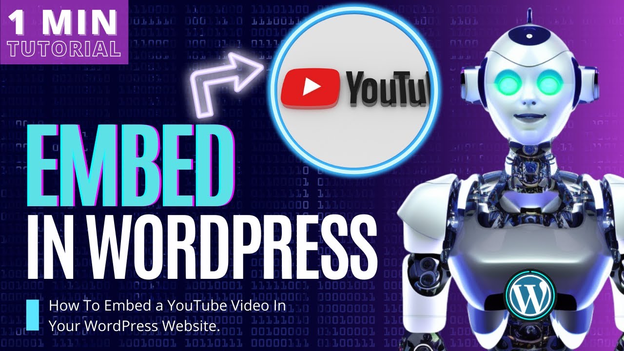 Embed a YouTube Video In WordPress BLOCK THEME | Quick Tutorial - YouTube