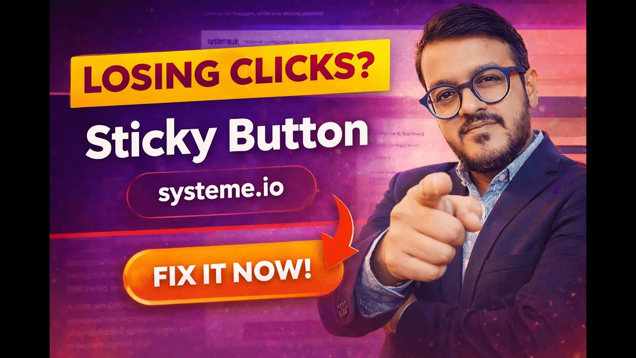 How to Add a Sticky Button in Systeme.io (Step-by-Step) - YouTube