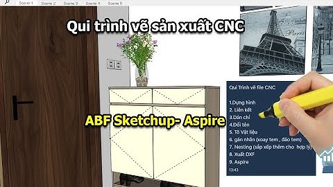 Qui trình vẽ xuất file CNC | ABF Sketchup- Aspire