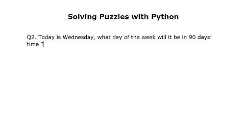 Solving Puzzles with Python - What day is it anyway ?