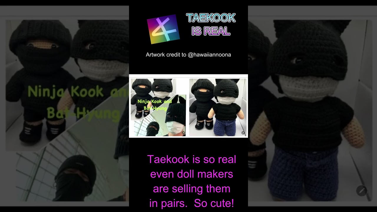 Taekook real AF even dolls of them are in pairs 