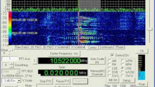 Numbers Station, Chinese, V13, July 6, 2010, 1300 UTC, 10522 kHz, USB +carrier