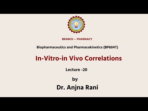 Biopharmaceutics and Pharmacokinetics | In-Vitro-In Vivo Correlations| AKTU Digital Education
