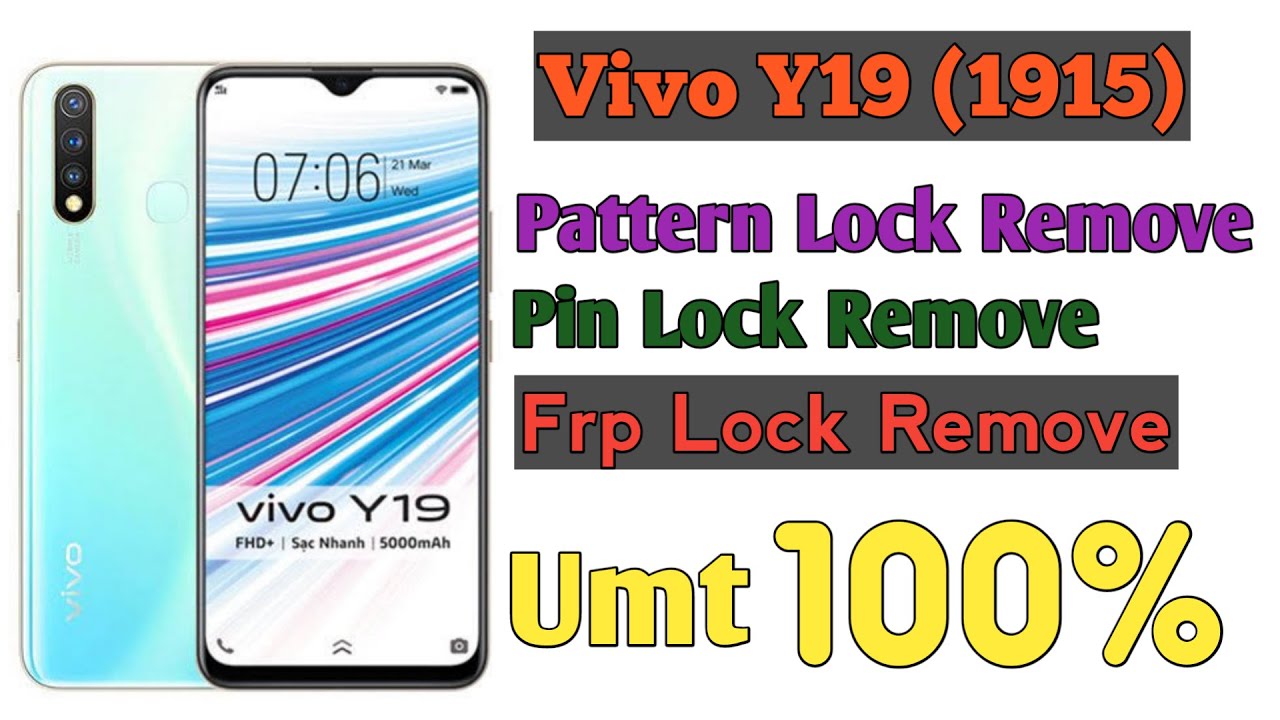 VIVO Y19 (1915) Pin Pattern Unlock UMT dongle se 100% ok 2020