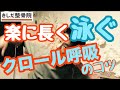 水泳【楽に長く泳ぐ呼吸】頭を挙げない以外のコツ。
