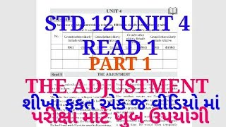 #englishstd 12 Std 12 Unit 4 THE ADJUSTMENT READ 1| ધો 12 ENGLISH UNIT 4 READ 1 THE ADJUSTMENT PART1