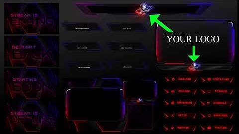Red and Blue Animated Overlay | Animated facecam for streaming, twitch , Facebook ,YouTube