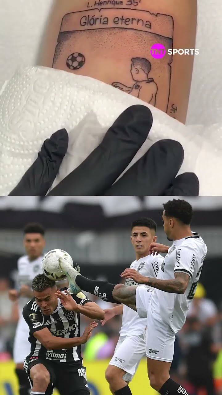 QUE LOUCURA!!! ??⭐ O torcedor do Botafogo tatuou a expulsão do Gregore na final da Liberta #shorts