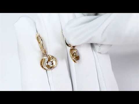 Золотые серьги SOKOLOV 1021320 с бриллиантом Золотые серьги SOKOLOV 1021320 с бриллиантом