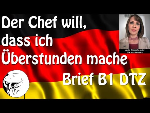 Brief B1 DTZ Antwort auf die Nachricht vom Chef