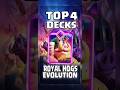 BEST ROYAL HOGS EVO DECKS CLASH ROYALE (4 DECK )✨