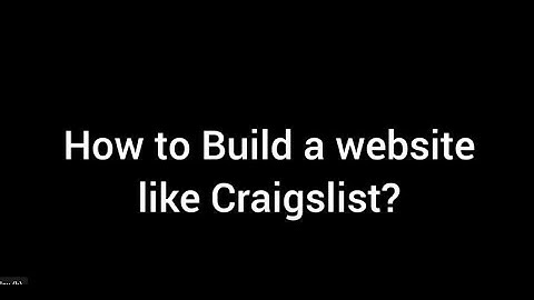 How to build a website like craigslist