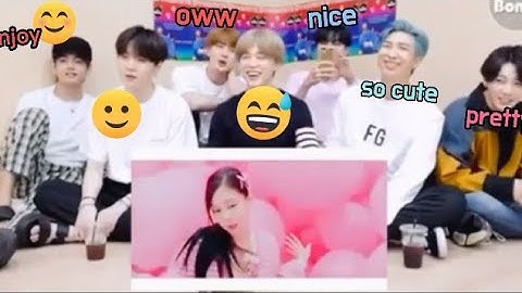 BTS Reaction to BLACKPINK- Ice Cream(with Selena Gomez)M\V