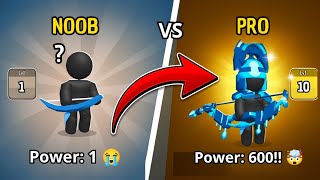 MAX LEVEL SUPER FAST! Epic Power 1 to 600 🤯 (Merge Archer) screenshot 4