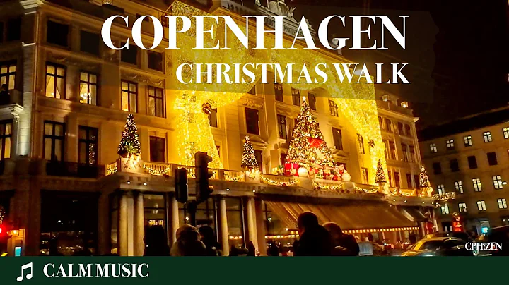 ❄️ Snowy Christmas Walk in Copenhagen | Nyhavn to Kongens Nytorv with Soft Music 4K Winter Ambience