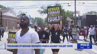 Newark residents march against violent crime