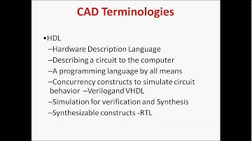 CAD for VLSI Design Course Part 2