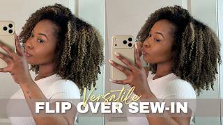 VERSATILE Flip Over Method Sew-In Using Curly Bundles From CurlsQueen | Installing Curly Extensions