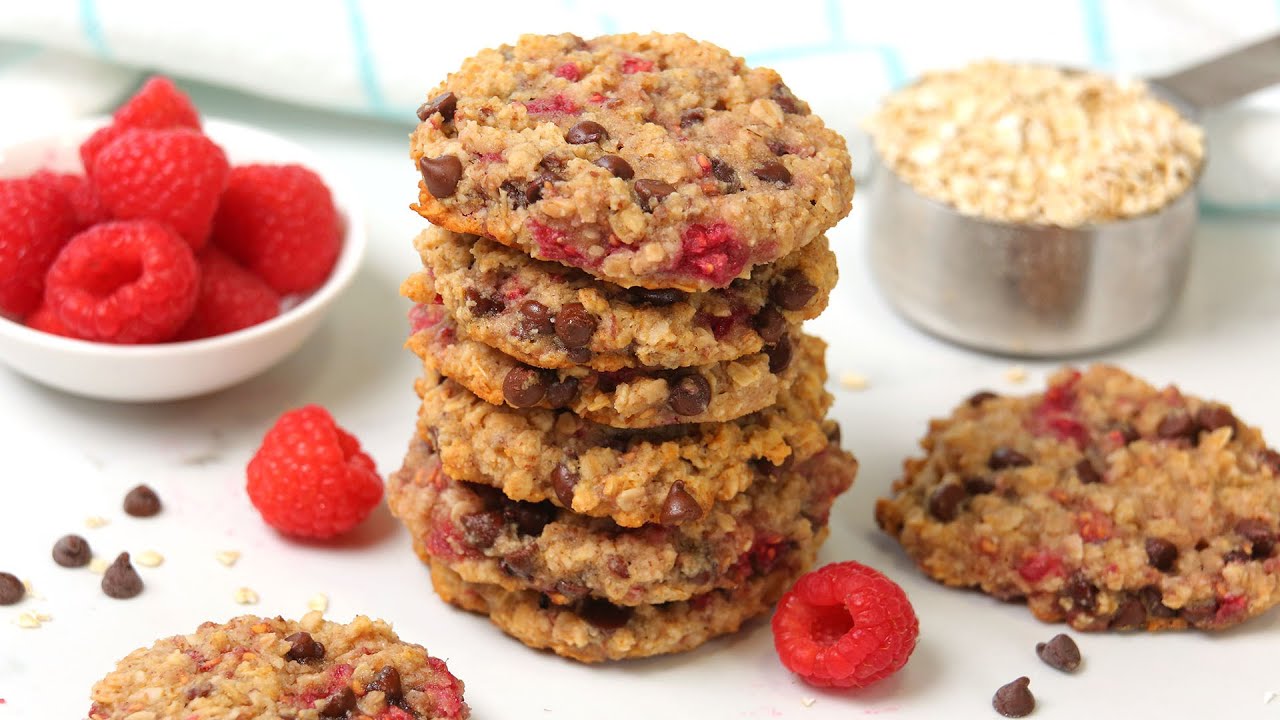 Chocolate Raspberry Cookies | Healthy + Gluten-Free + Vegan | The Domestic Geek