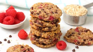 Chocolate Raspberry Cookies | Healthy + Gluten-Free + Vegan