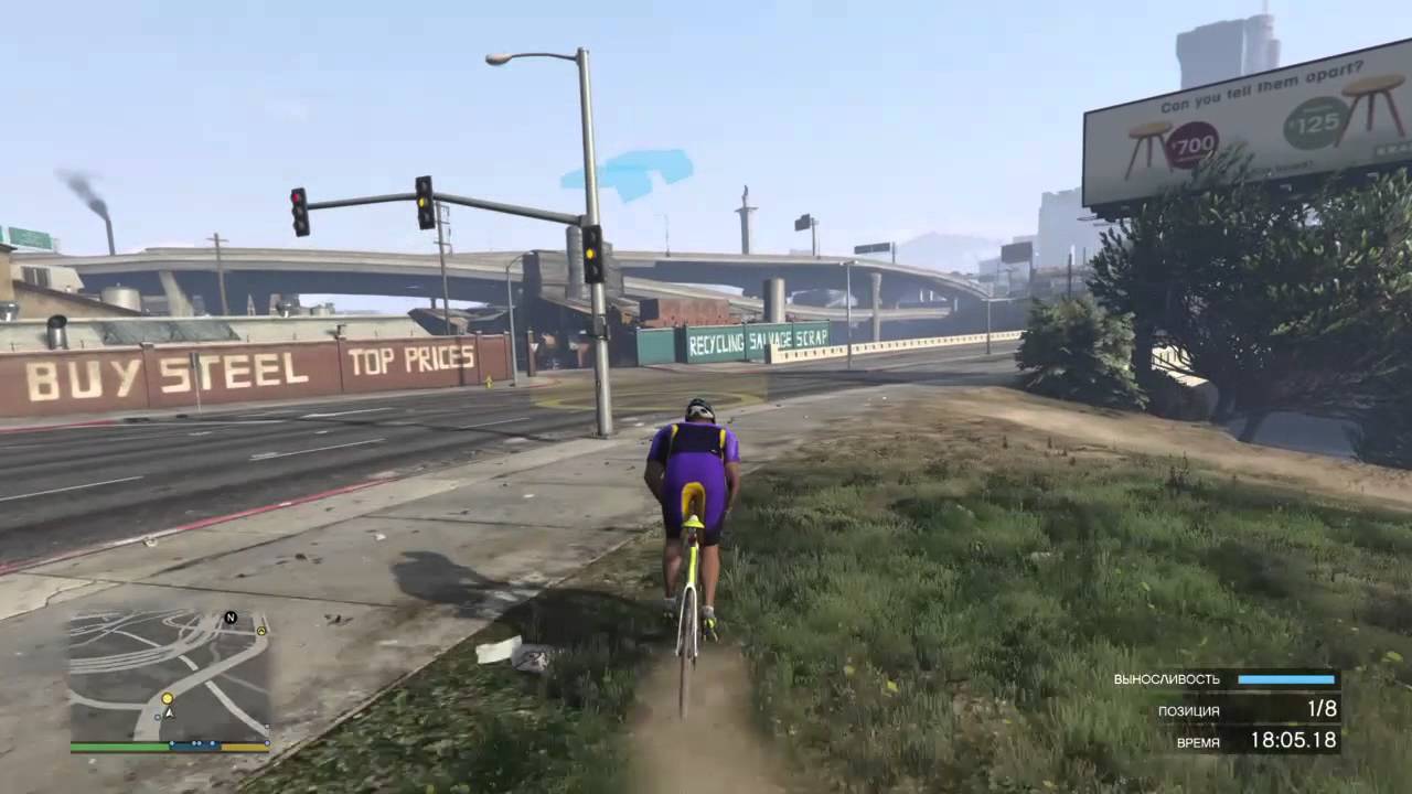 Триатлон 3 в GTA 5, первое место, золото. Third Triathlon in GTA 5