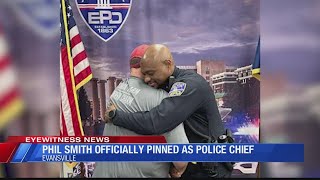 Phil Smith Officially Pinned as Evansville Police Chief