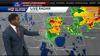 Severe thunderstorm warning issued for Orange County