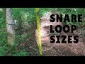 Snaring -  What Loop Size and Height ?