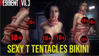 (NAKED MODS) - RESIDENT EVIL 3 REMAKE -SEXY T-TENTACLES BIKINI -JILL VALENTINE SEXY  BIKINI OUTFIT