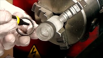 Making a Diamond and Carbon Fiber Glow Ring on a Lathe