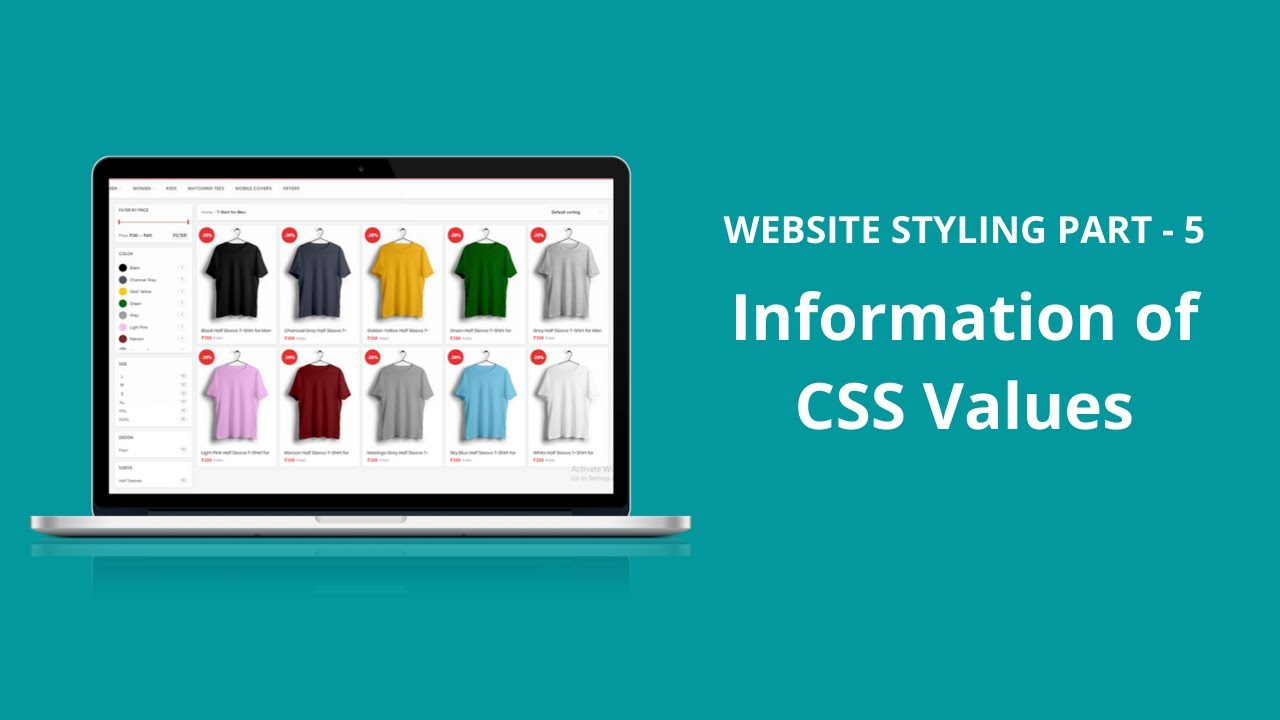 Initial value of all CSS. Site styles