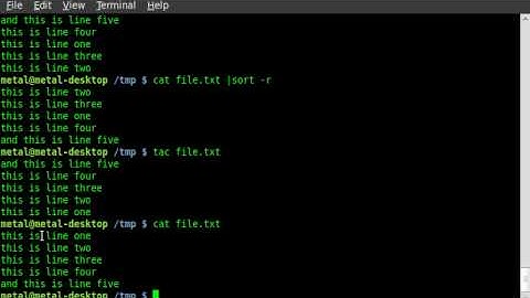 Reverse a file - BASH