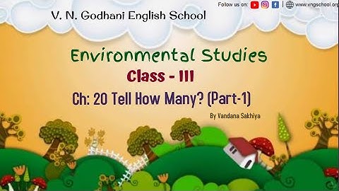 Env for Class 3 | Ch: 20 Tell How Many? (Part-1) By Vandana ms