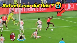 Rafael Leao missed goal vs Newcastle
