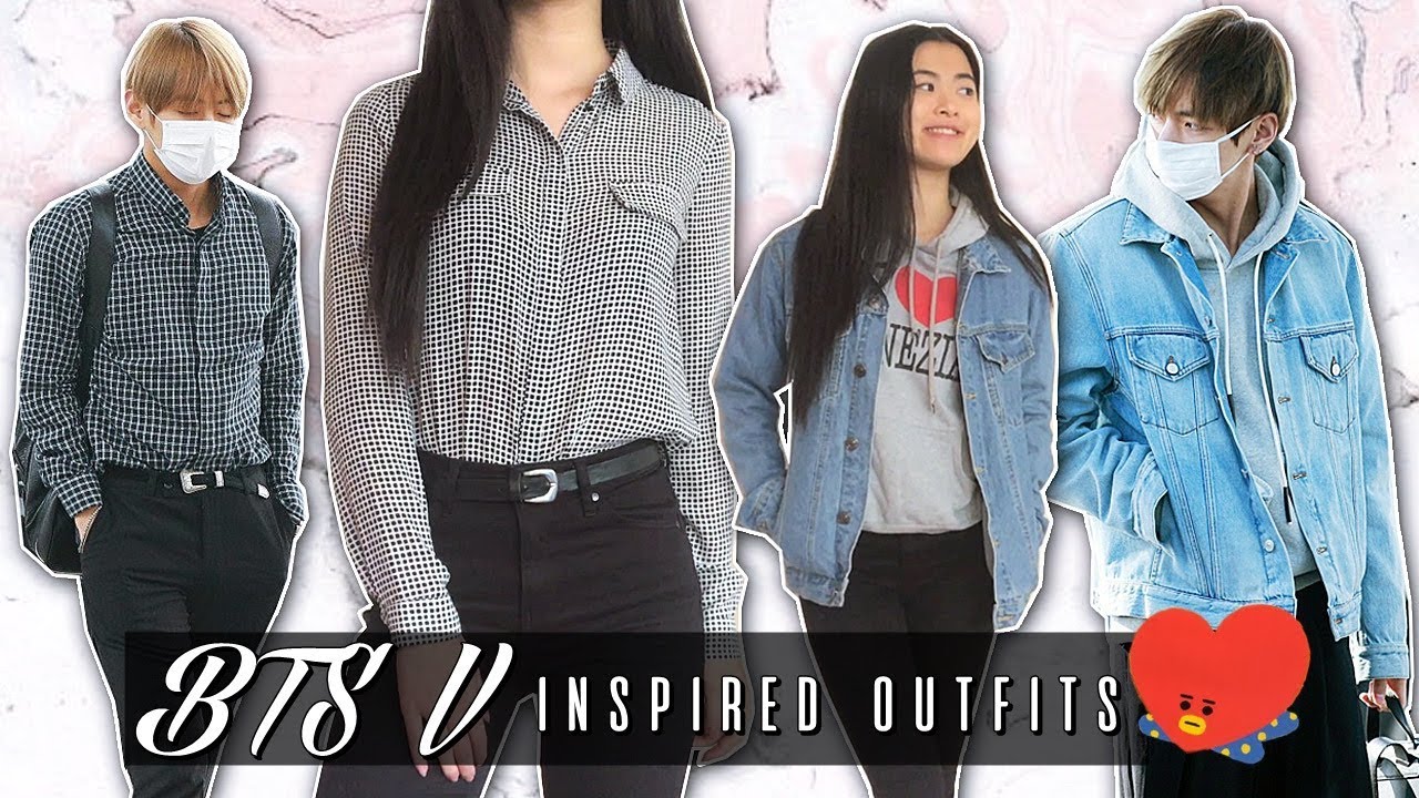 BTS V INSPIRED OUTFITS ♡ Kim Taehyung Airport Fashion Lookbook! - YouTube