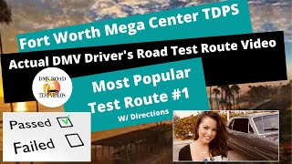 ACTUAL TEST ROUTE Fort Worth Tx TDPS Driver s Test Route - Behind The Wheel License Texas DMV