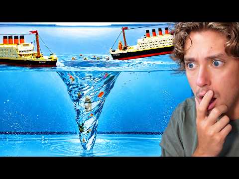 Lego Titanic vs Giant Vortex!!